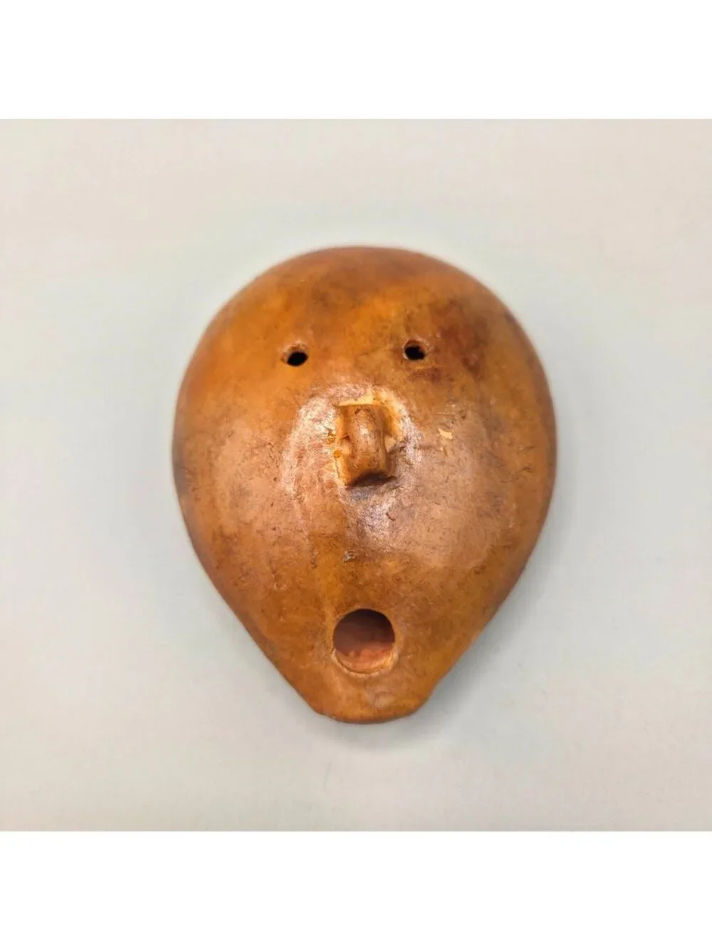 Peruvian Clay Ocarina Flute Handcrafted Terracotta Alpaca Llama Folk Art